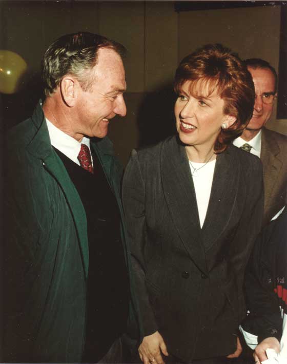 Billy Higgins with President Mary McAleese