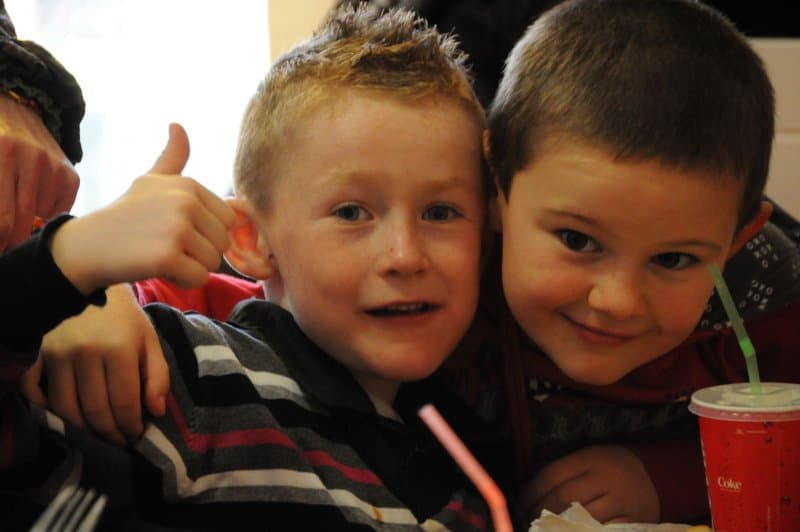 Boys at Christmas Mass