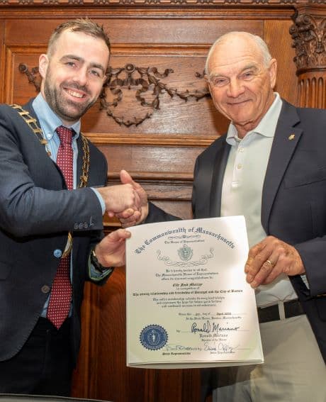 Billy Higgins with Cathaoirleach