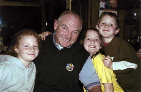 Billy Higgins with Southill children