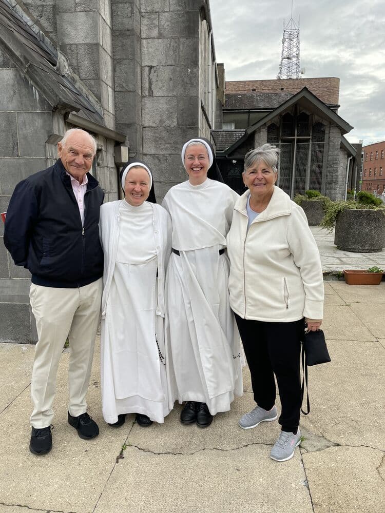 Billy Higgins with the Sisters in Limerick after delivering a check for their children's youth program